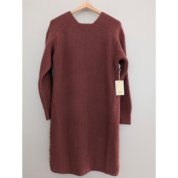 NWT Aritzia Wilfred Seville Merino Wool Sweater Dress Ashy Rose Pink Size Small - Picture 5 of 11